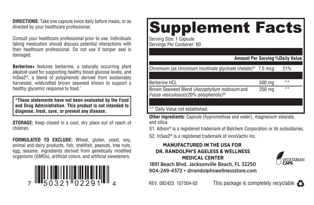 Berberine + – Dr. Randolph's Wellness Store